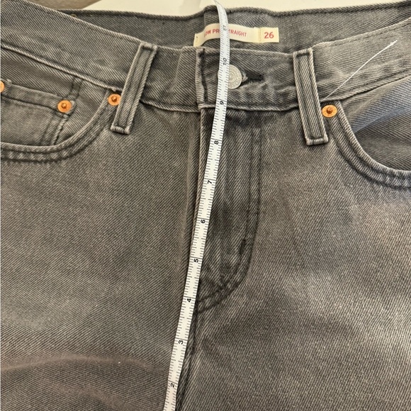 Levis Low Pro‎ Straight Gray Splatter Detail Denim Jeans Size 26 NEW - Picture 7 of 11
